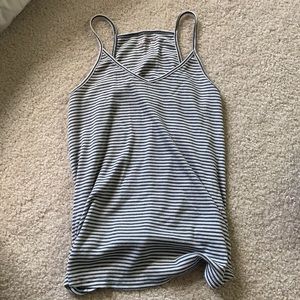 grey & white striped tank